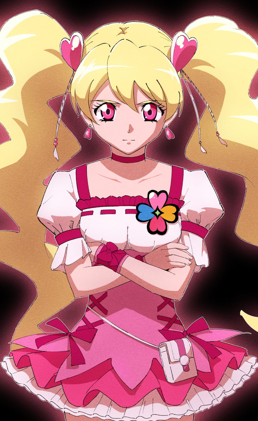 momozono love and cure peach (precure and 1 more) drawn by ankou_kyoudai