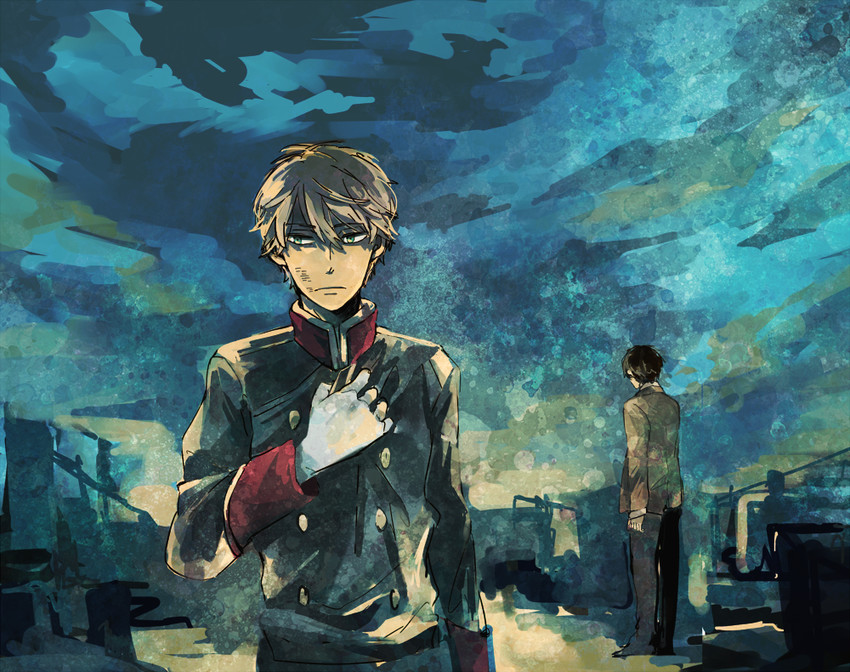 slaine troyard and kaizuka inaho (aldnoah.zero) drawn by robomi