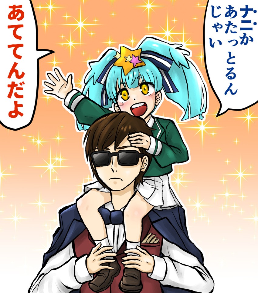 hoshikawa lily and tatsumi koutarou (zombie land saga) drawn by enokuma_uuta
