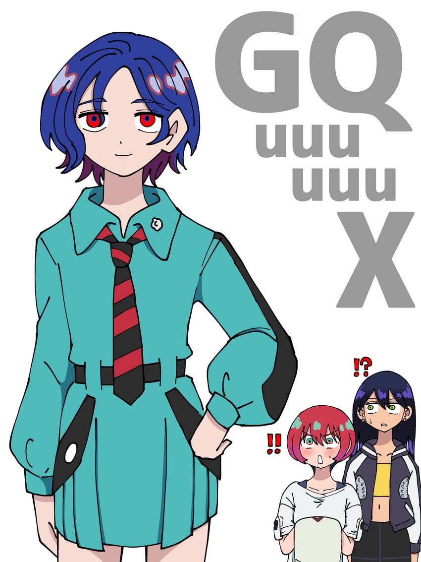 amate yuzuriha, shuji ito, and nyaan (gundam and 1 more) drawn by ogata_(mm_ogata_rkgk)