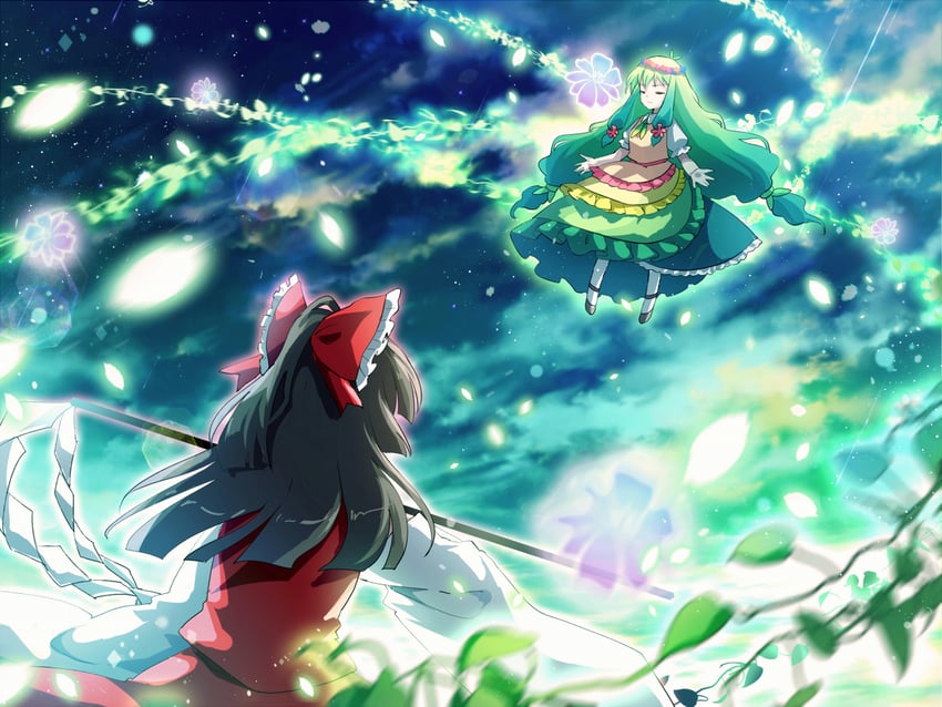 hakurei reimu and makino munomoto (touhou and 1 more) drawn by akinomiya_asuka