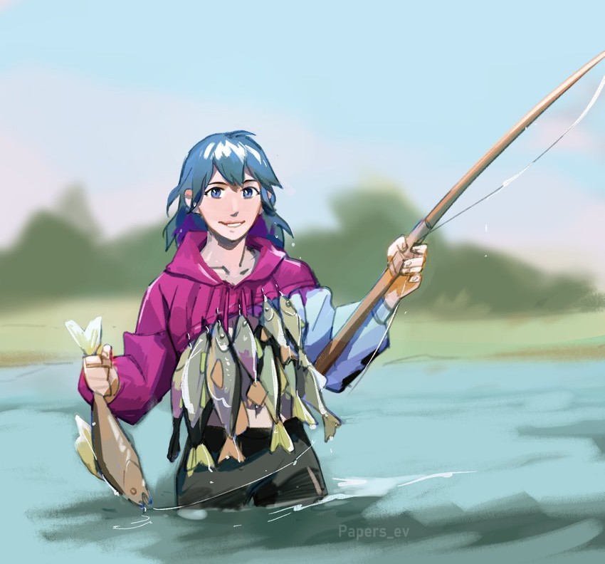 female byleth (fire emblem and 2 more) drawn by papers_ev