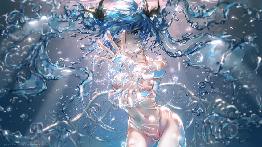hatsune miku (vocaloid and 1 more) drawn by lovecatpuss