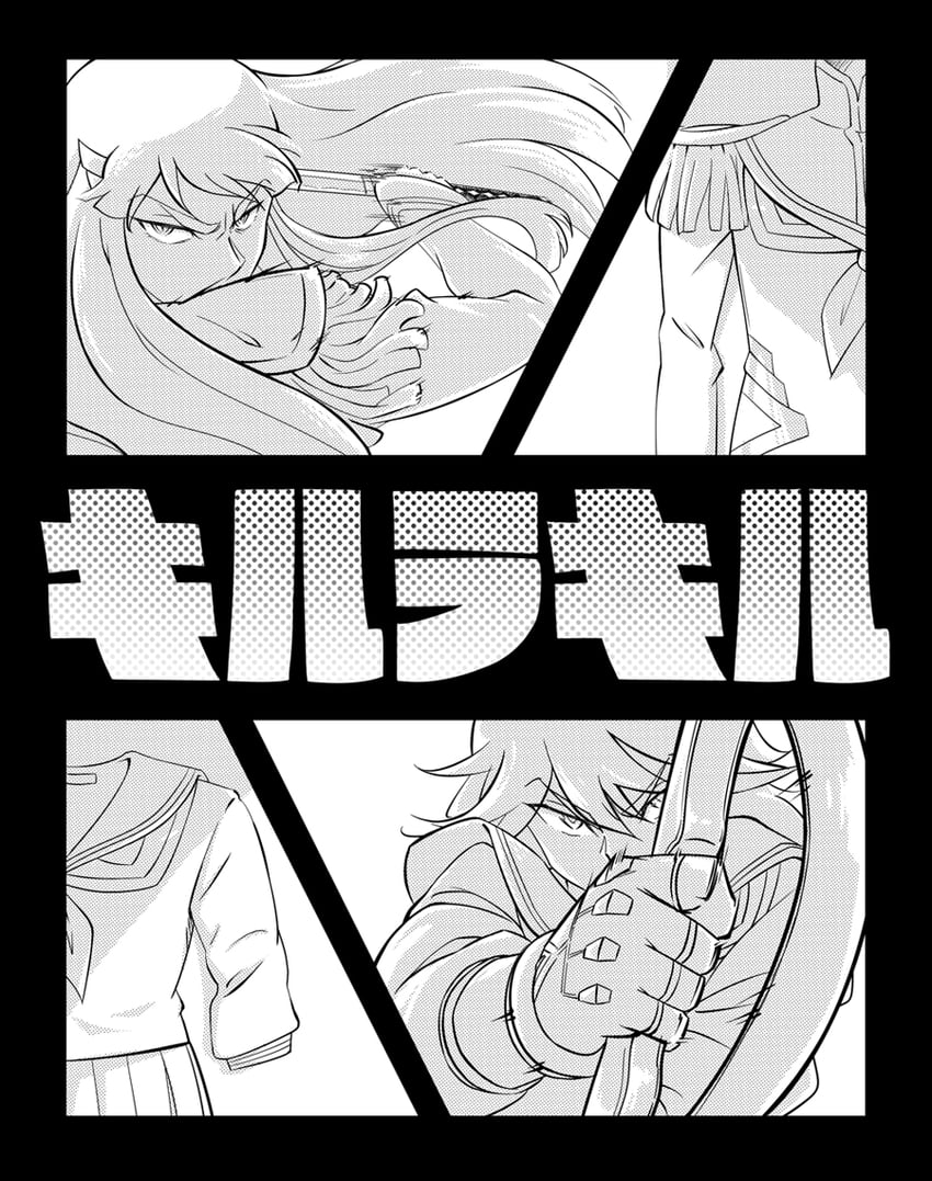 matoi ryuuko, senketsu, and kiryuuin satsuki (kill la kill) drawn by konoy