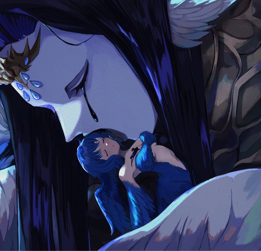 meteion and the endsinger (final fantasy and 1 more) drawn by glaa_da