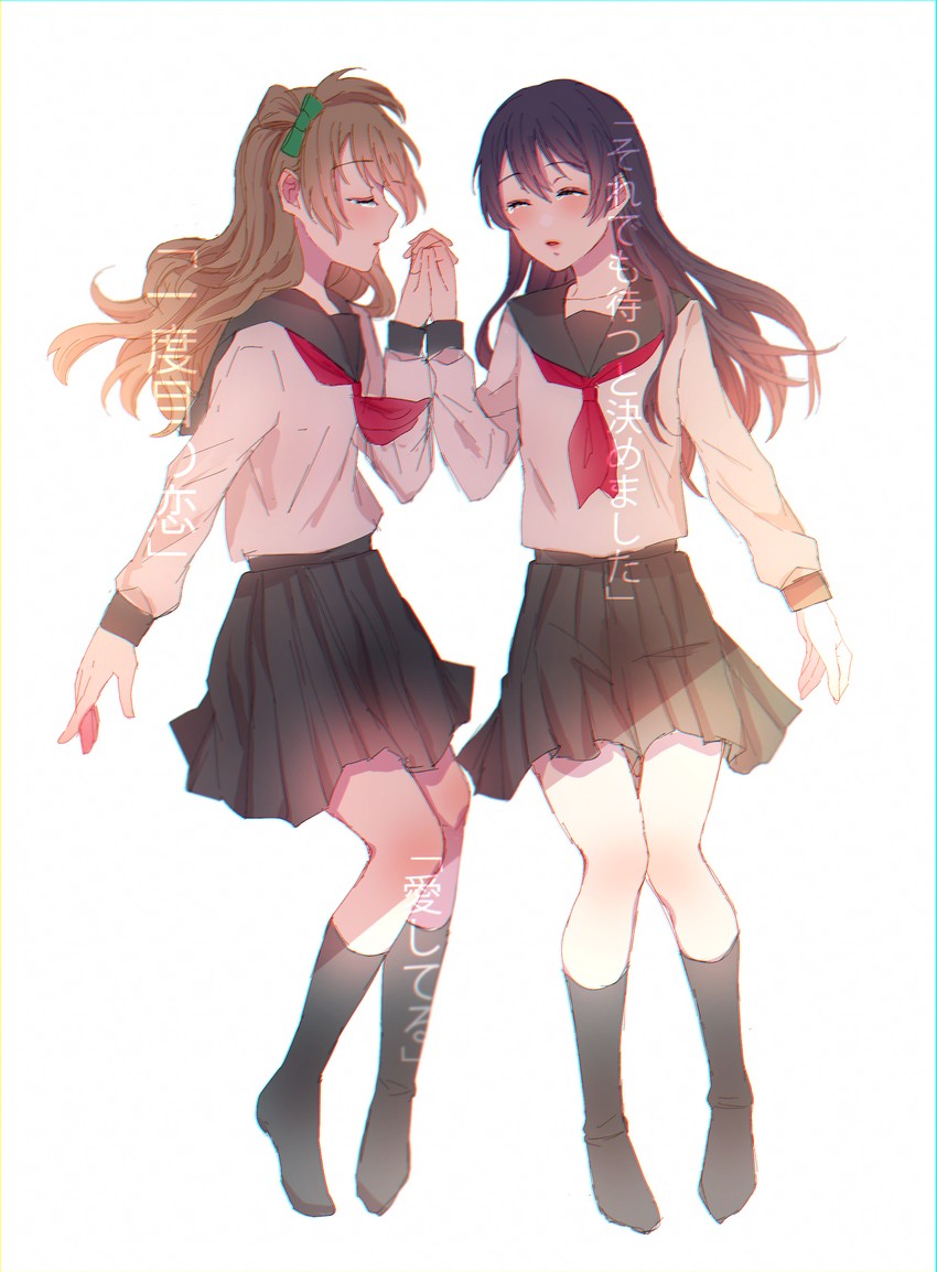 sonoda umi and minami kotori (love live! and 2 more) drawn by chiyomaru_(yumichiyo0606)