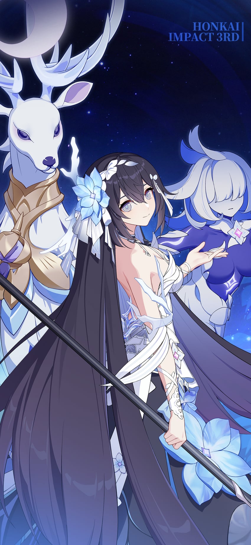 seele vollerei, diana, and flora (honkai and 1 more)