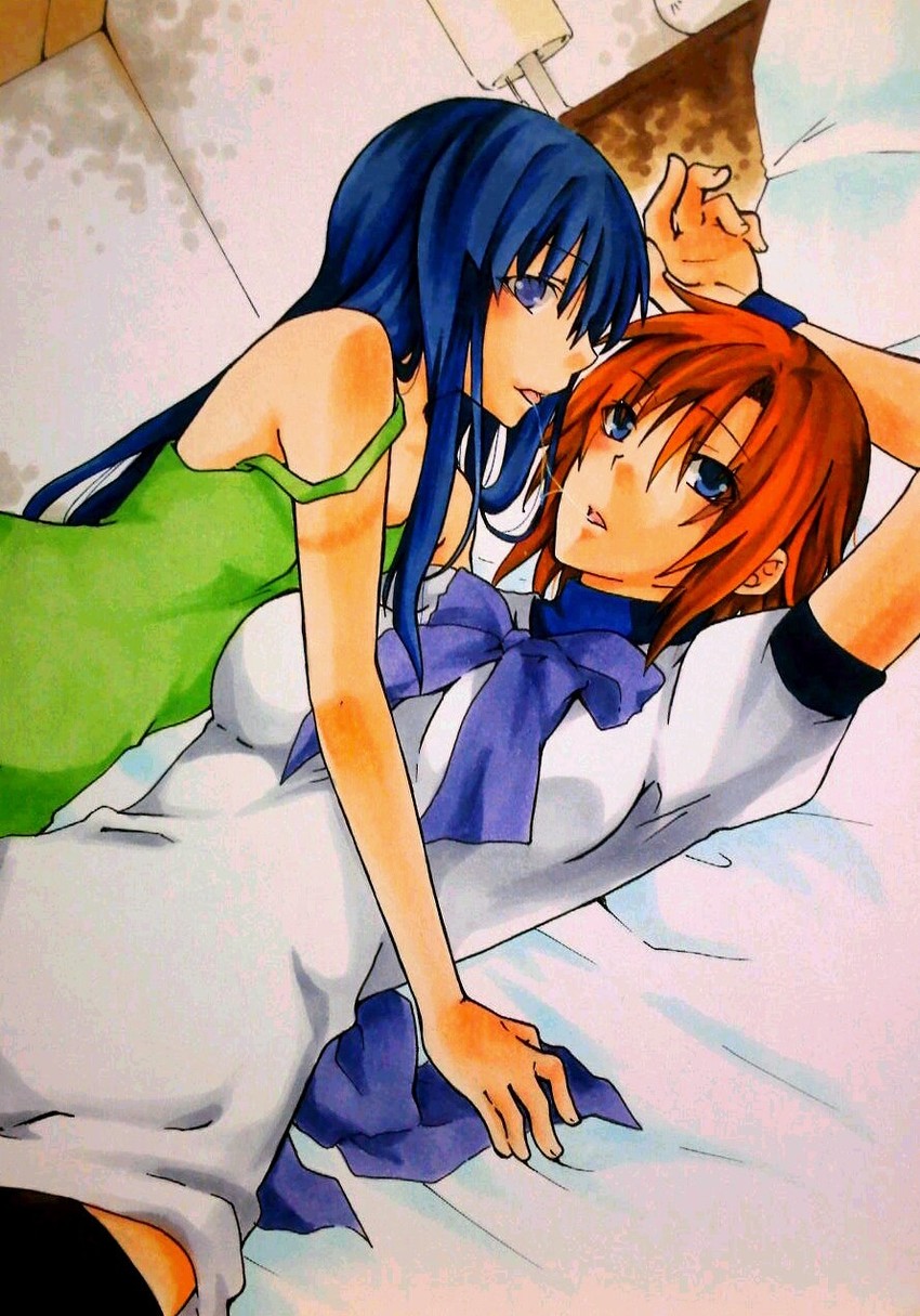 furude rika and ryuuguu rena (higurashi no naku koro ni) drawn by ginnoturu