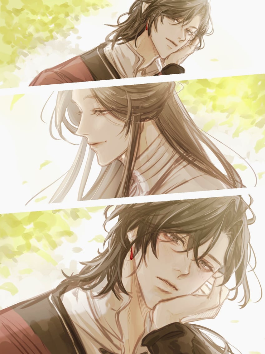 xie lian, hua cheng, and san lang (tianguan cifu) drawn by retnallo3
