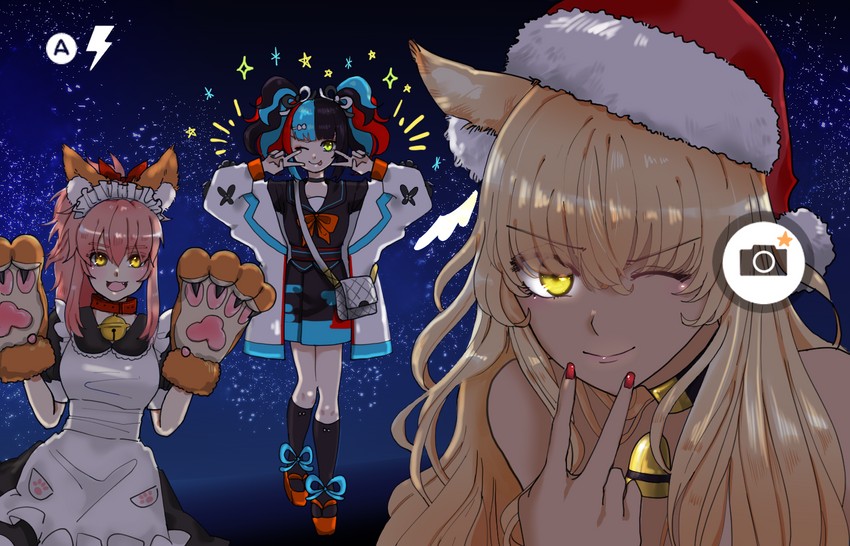 tamamo, tamamo cat, suzuka gozen, and sei shounagon (fate and 2 more) drawn by riho_(amethysty02)