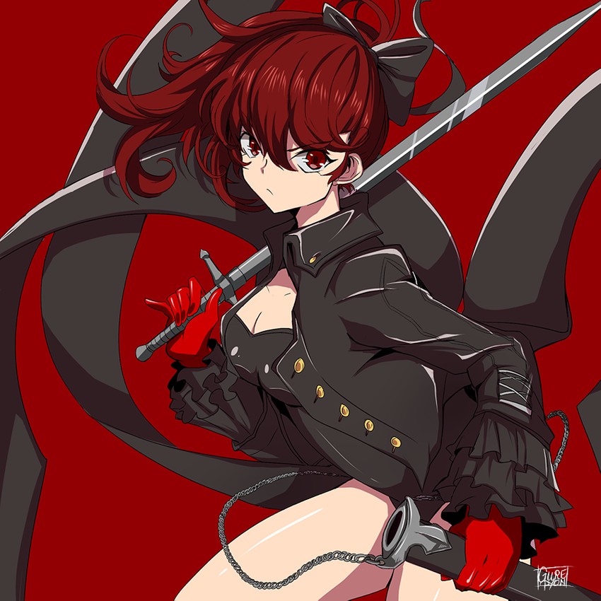 yoshizawa kasumi (persona and 2 more) drawn by gurepyon