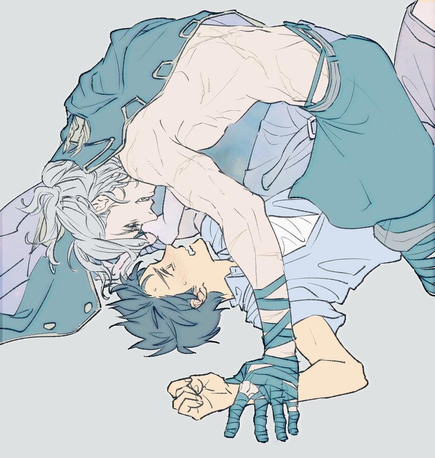 fujimaru ritsuka and edmond dantes (fate and 1 more) drawn by ponkotsu_(pco)