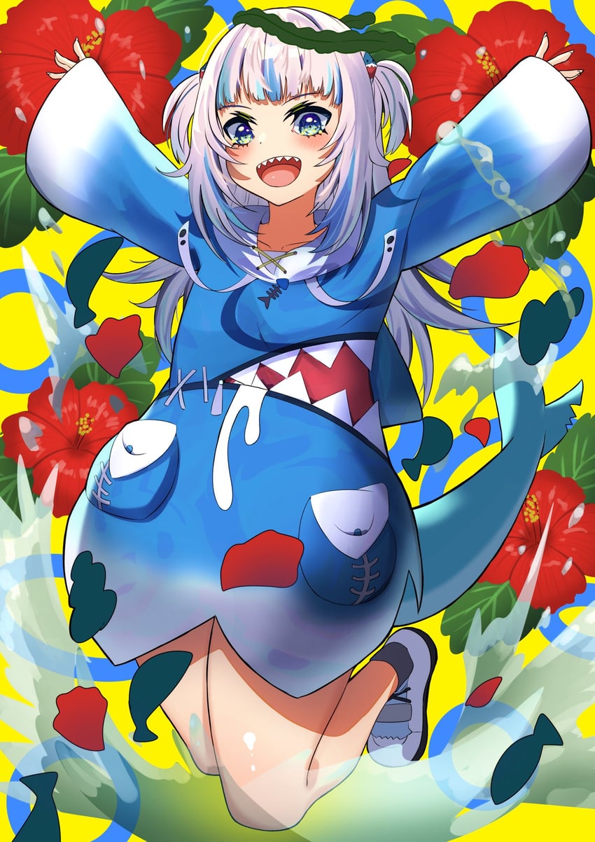 gawr gura (hololive and 1 more) drawn by harutyansann