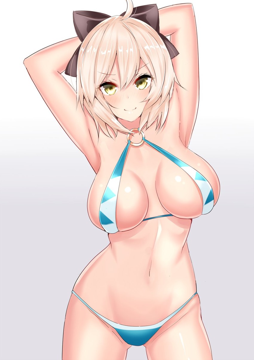 okita souji (fate and 2 more) drawn by sankakusui