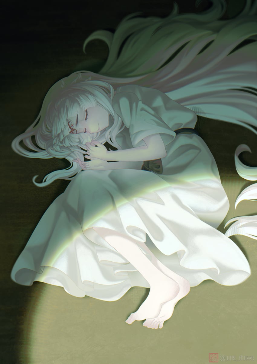 lily (ender lilies quietus of the knights) drawn by juns_draws