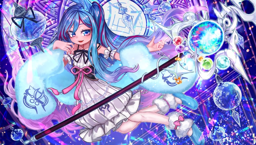 rilliona and witchcrafter madame verre (yu-gi-oh!) drawn by fuji_tarawi