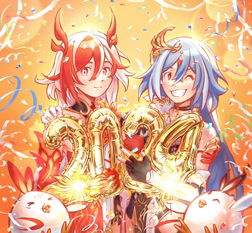 fu hua, herrscher of sentience, and jingwei (honkai and 1 more) drawn by eudaemonm