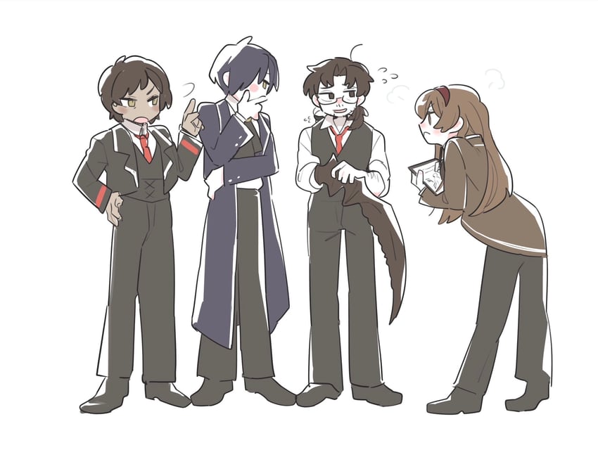 outis, gregor, malkuth, and yesod (project moon and 2 more) drawn by kojocho05