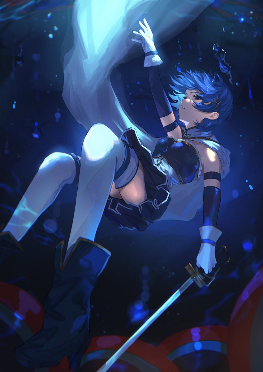 miki sayaka (mahou shoujo madoka magica) drawn by aster_(teslavision)