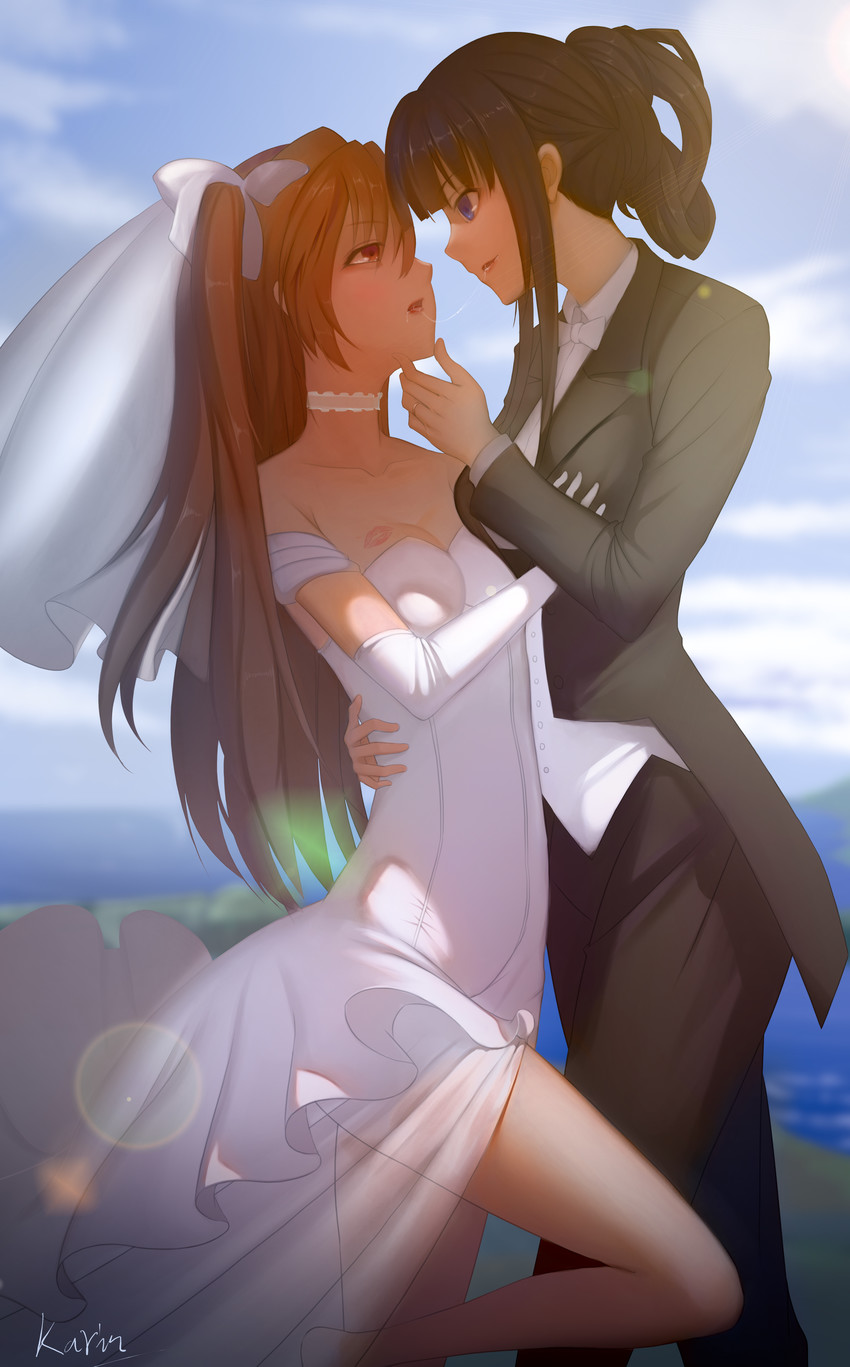 touma kazusa and ogiso setsuna (white album and 1 more) drawn by baliu