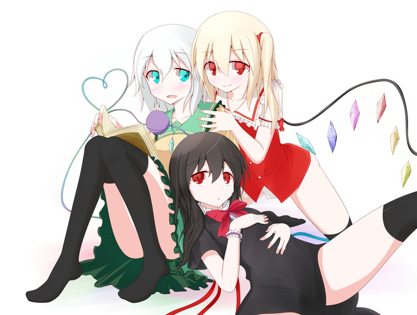 flandre scarlet, komeiji koishi, and houjuu nue (touhou) drawn by pspmaru