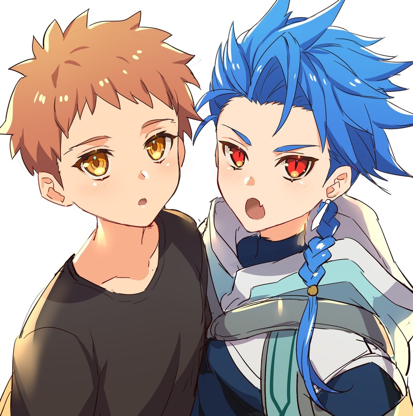 emiya shirou, cu chulainn, and setanta (fate and 3 more) drawn by chiharudaaaaaaa