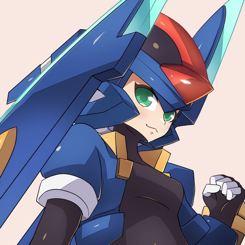 aile and model lx (mega man and 1 more) drawn by roy_payne