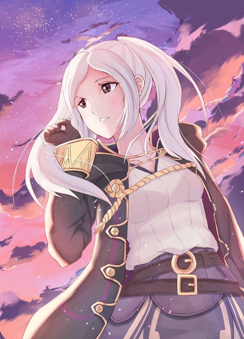 female robin (fire emblem and 1 more) drawn by grimmelsdathird