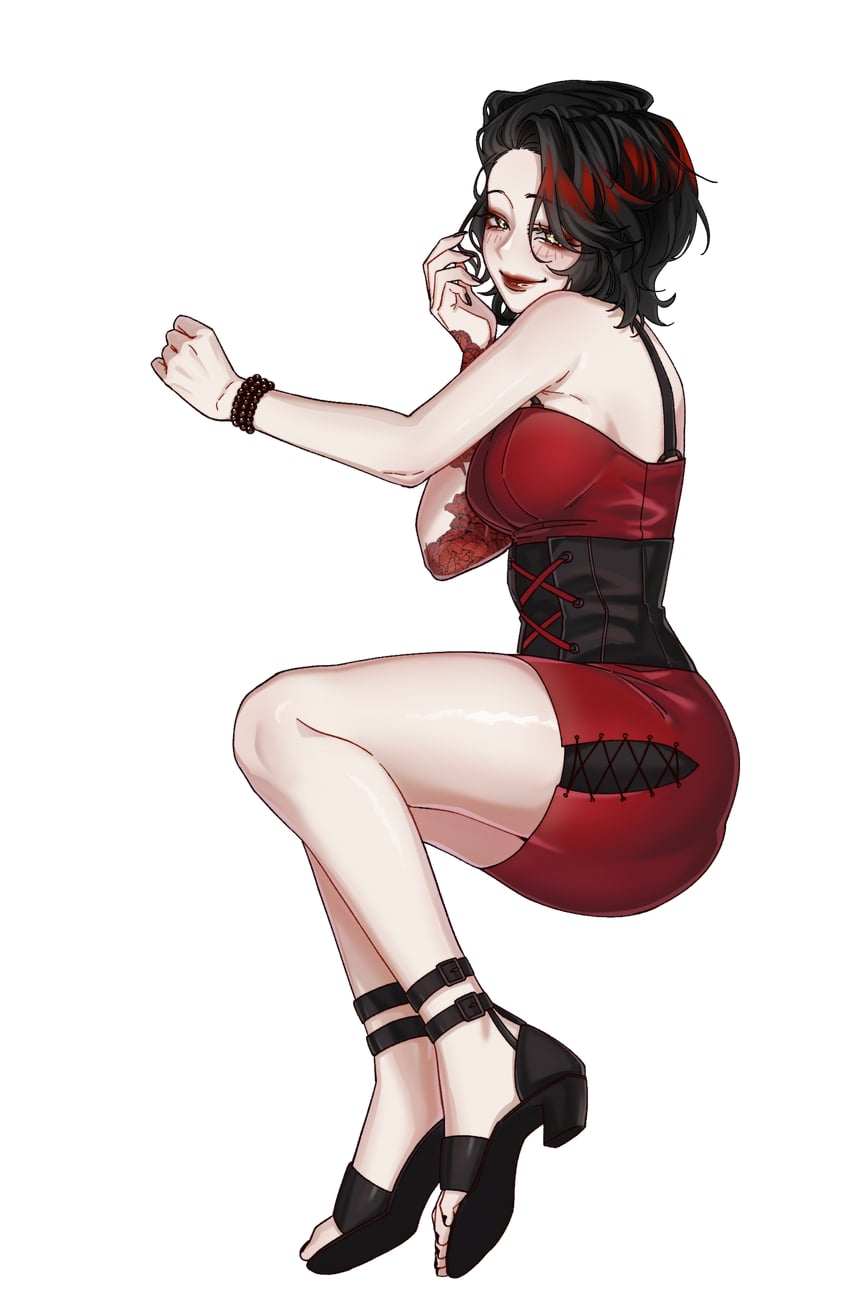 vox akuma (nijisanji and 1 more) drawn by tarushka