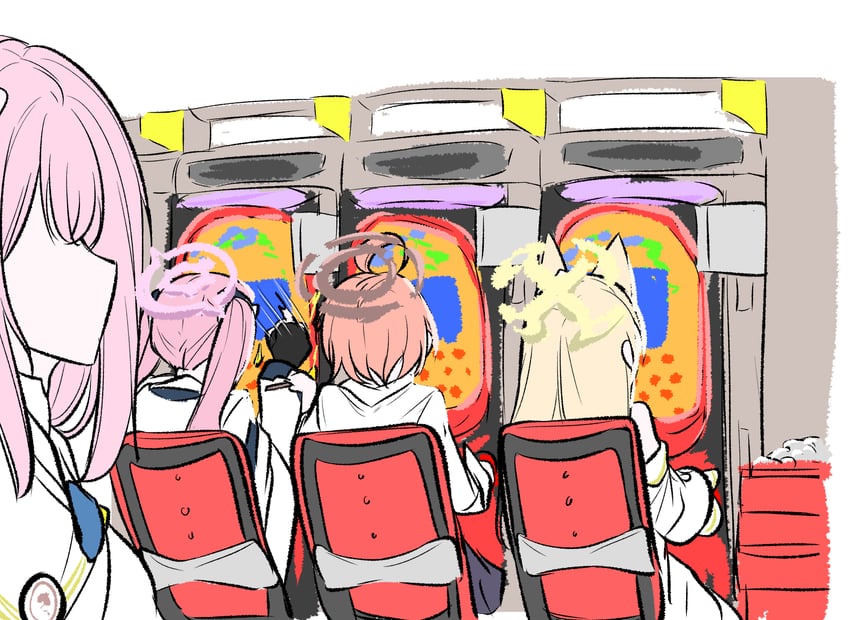 mika, seia, neru, and koyuki (blue archive) drawn by mine_thrower_(ore_no_bakudan)