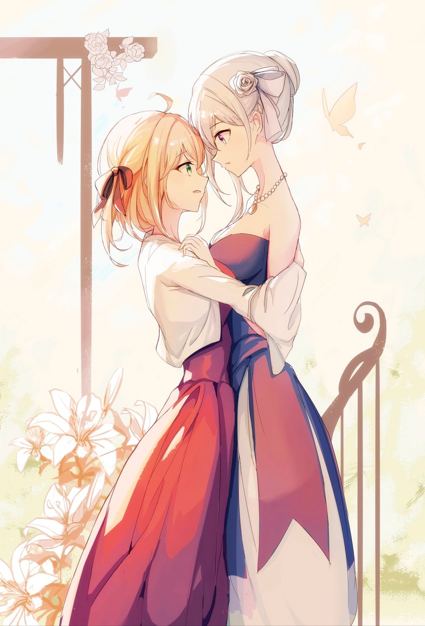 anisphia wynn palettia and euphyllia magenta (tensei oujo to tensai reijou no mahou kakumei) drawn by akira_mizuki_(pixiv60158548)