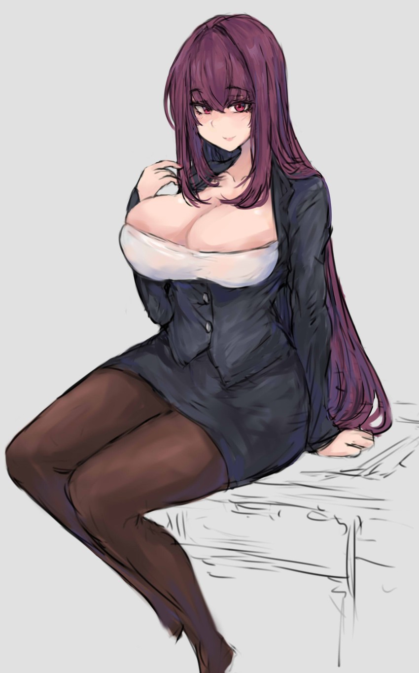 scathach (fate and 1 more) drawn by shinpu_(sky301006201)