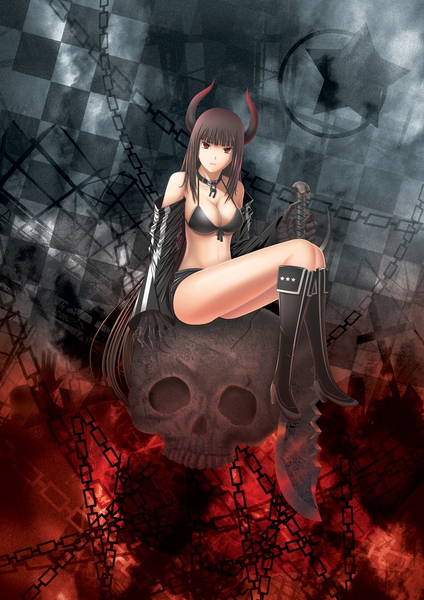 black gold saw (black rock shooter) drawn by misoshiru_(kurisi)