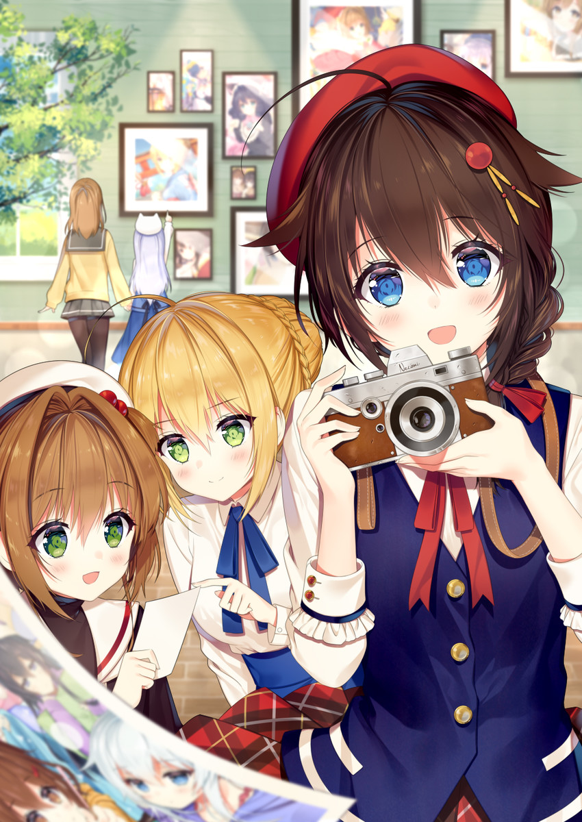 artoria pendragon, saber, hibiki, shigure, shigure kai ni, and 9 more (kantai collection and 9 more) drawn by necomi