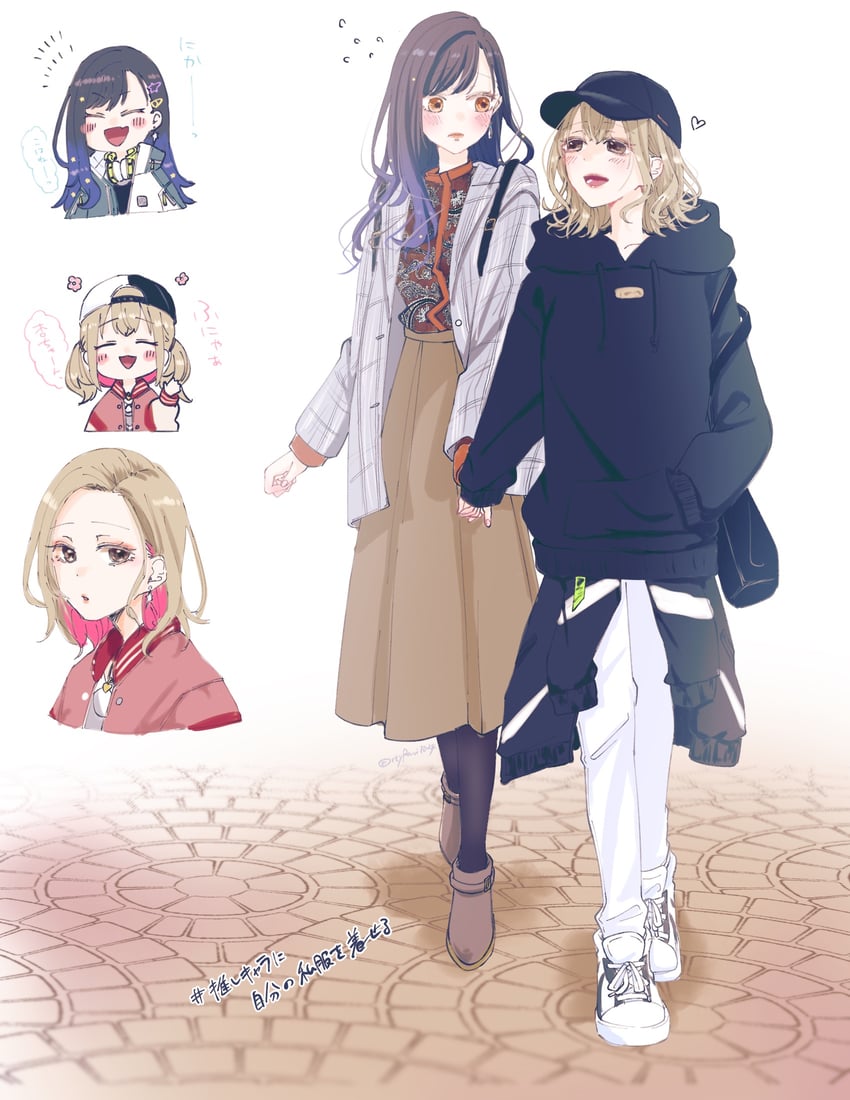 shiraishi an and azusawa kohane (project sekai) drawn by reyravi1024