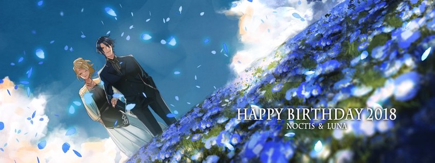 noctis lucis caelum and lunafreya nox fleuret (final fantasy and 1 more) drawn by yuzukarin