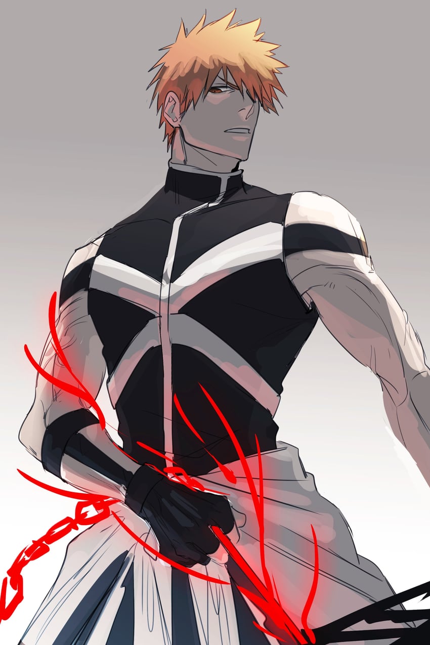 kurosaki ichigo (bleach and 1 more) drawn by asure_(asure_twi)