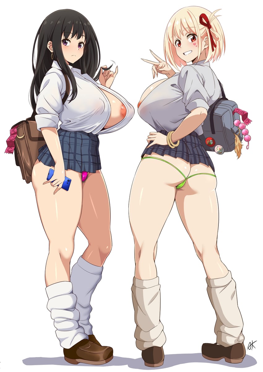 nishikigi chisato and inoue takina (lycoris recoil) drawn by tavor_(m_tavor)