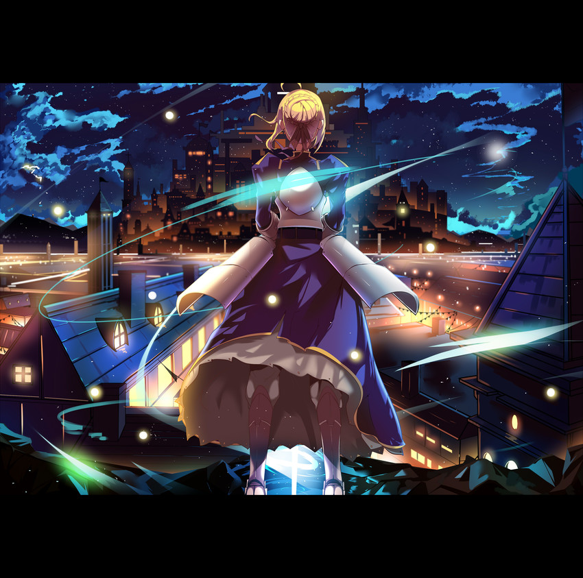artoria pendragon and saber (fate and 1 more) drawn by lucky_(1045044604)