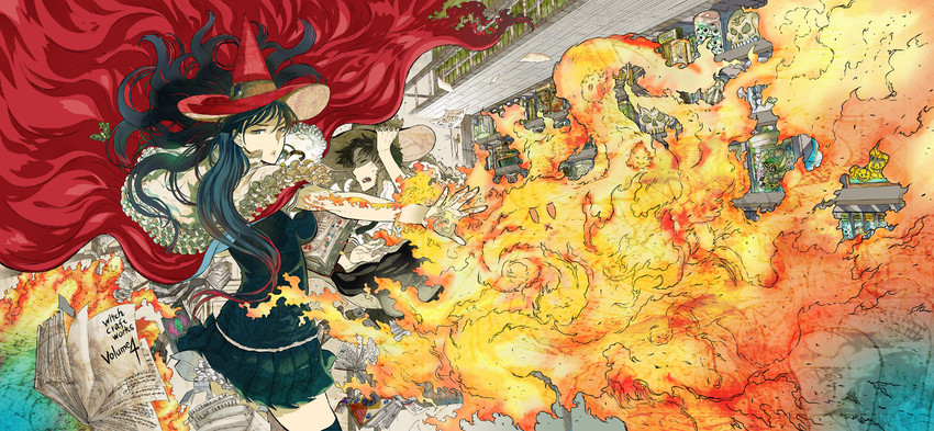 kagari ayaka and takamiya honoka (witch craft works) drawn by mizunagi_ryuu