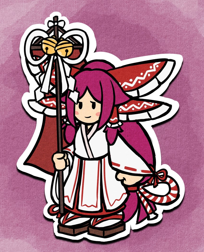 hakurei reimu and gensokyo's first hakurei miko (touhou and 3 more) drawn by mcsquiddies