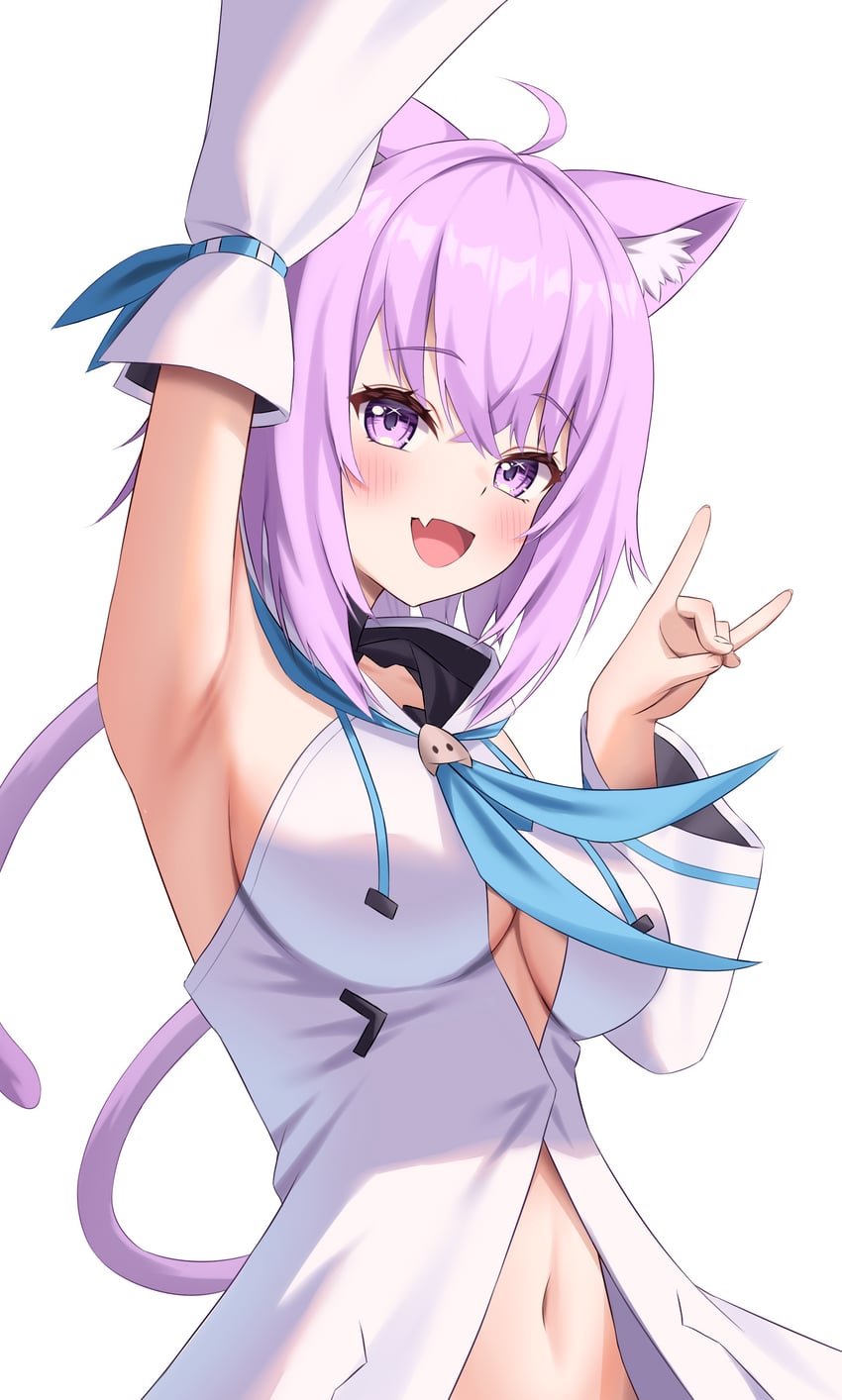 shirakami fubuki and nekomata okayu (hololive) drawn by kumoru_(kumoru_145)