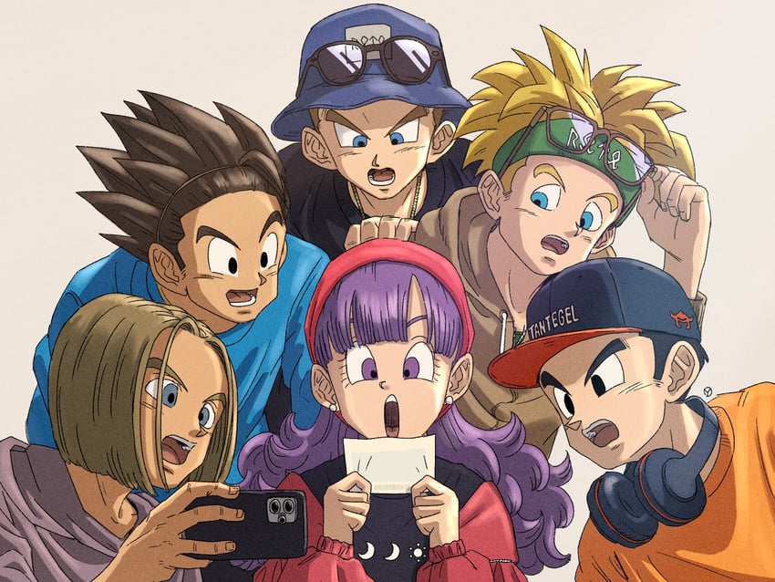 princess of moonbrook, roto, prince of lorasia, prince of samantoria, hero, and 1 more (dragon quest and 4 more) drawn by yuto_sakurai