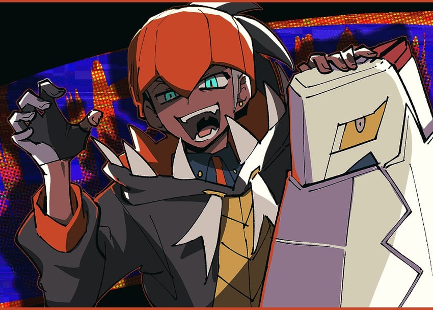 raihan and duraludon (pokemon and 1 more) drawn by sameyama_jiro