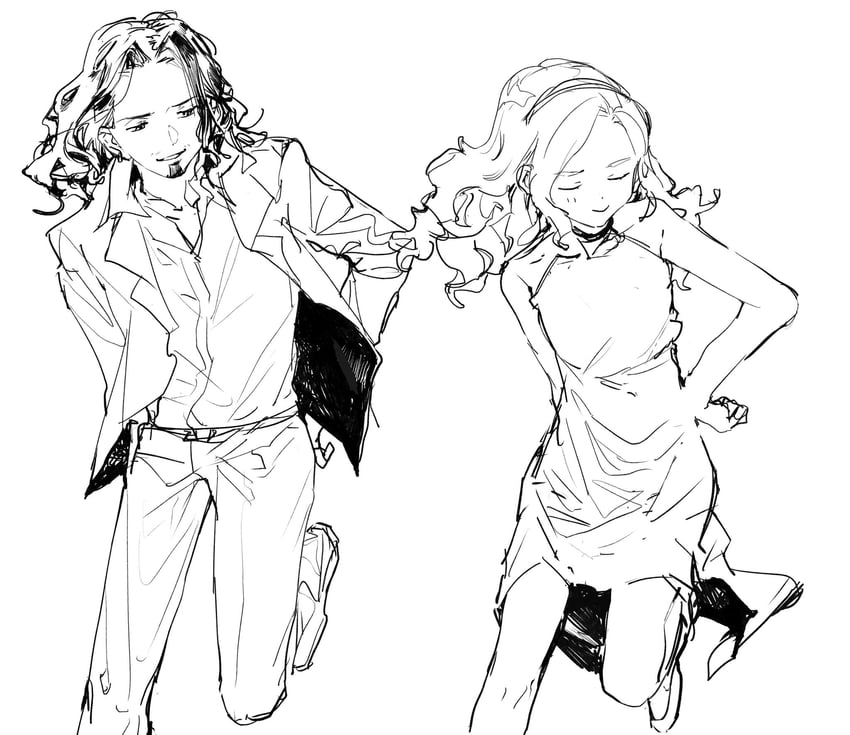 kurosawa rin and johnny beppu (aikatsu!) drawn by suiso_(owp)