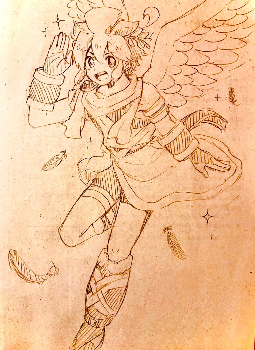 pit (kid icarus and 1 more) drawn by waffuum