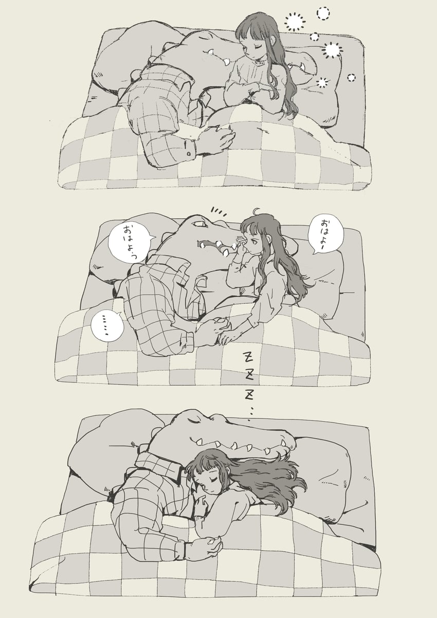 philia ell and croco zigmond (original) drawn by tono_(rt0no)