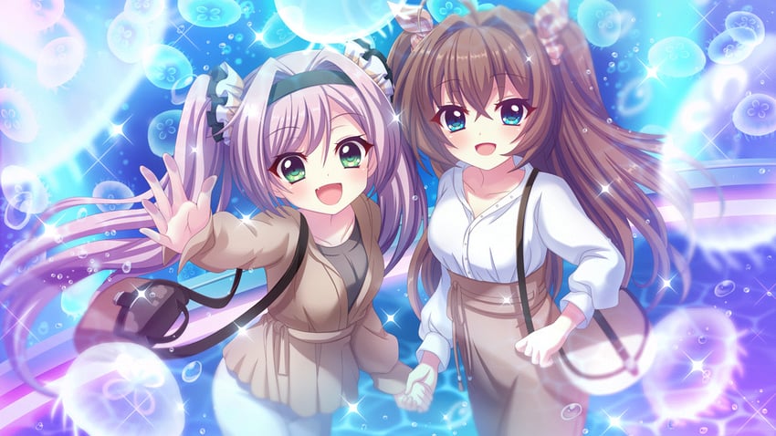 misaki sango and shikimiya aone (re:stage!) drawn by izumi_tsubasu