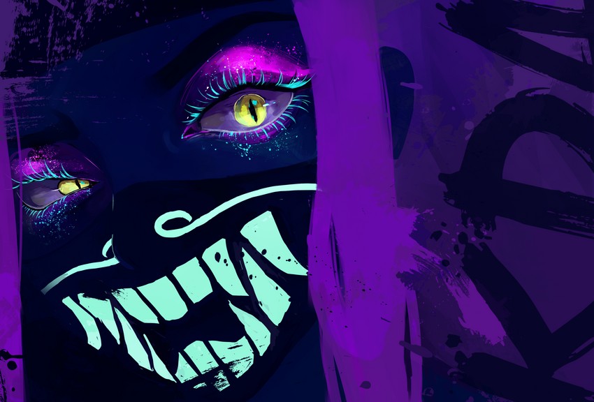 akali and k/da akali (league of legends) drawn by usagi_(3828164)