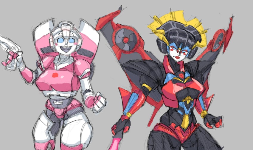 arcee and windblade (transformers and 1 more) drawn by ratf